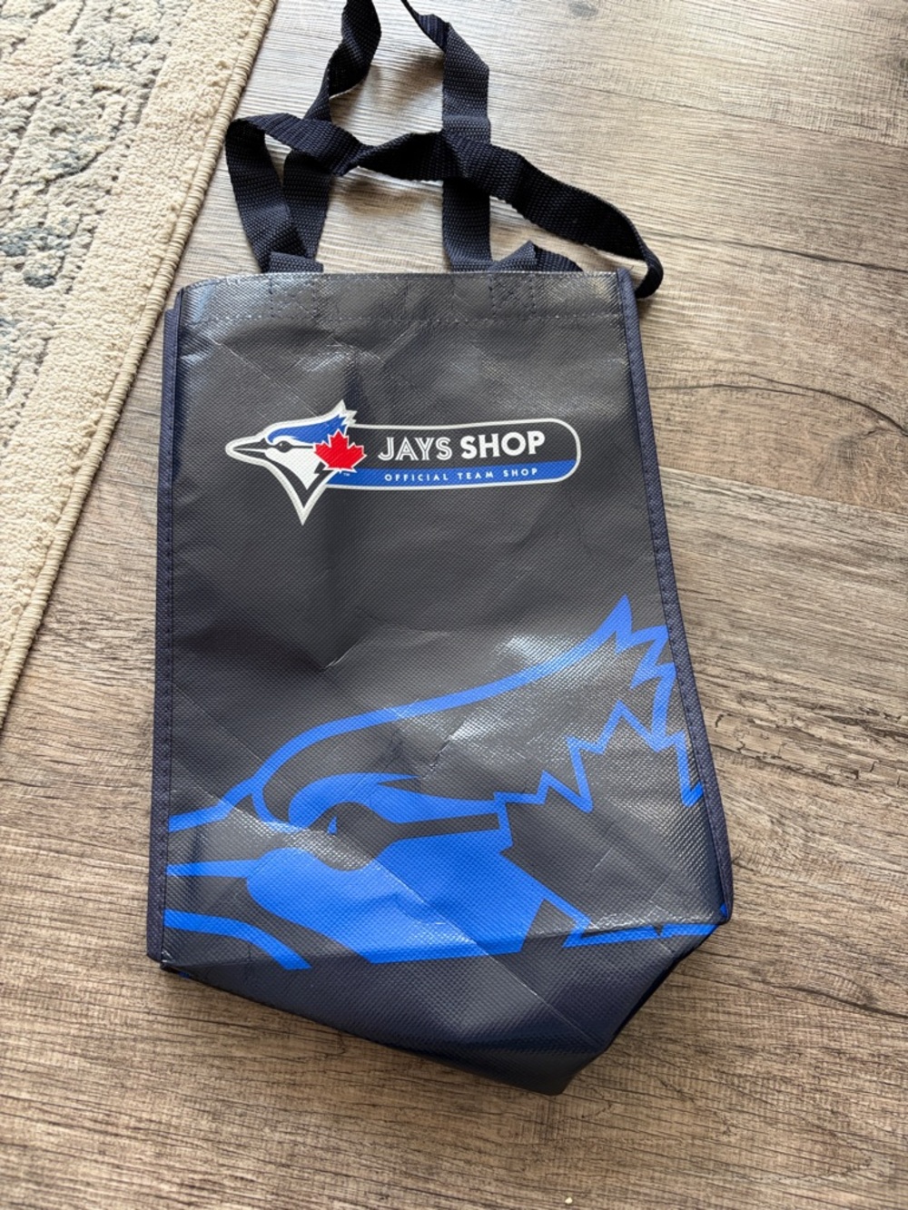 Black & Blue Reusable Blue Jays Shop Tote Bag